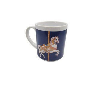 vintage 1990 wang's international porcelain carousel horse coffee mug